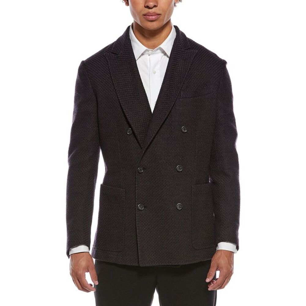 Canali Mens Wool Blazer, Brown